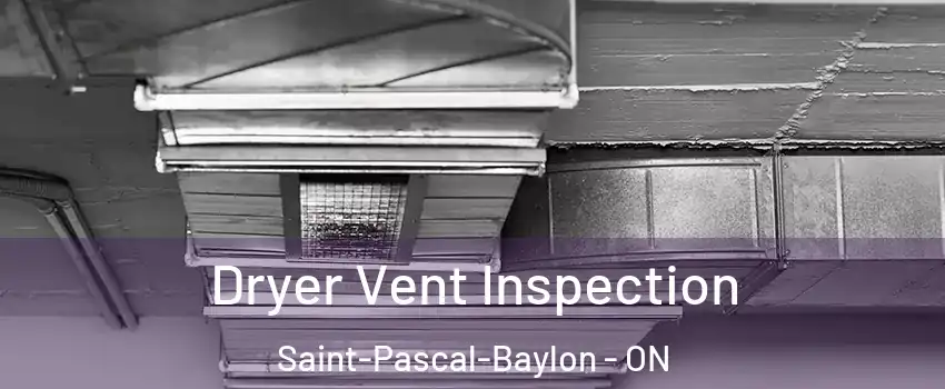  Dryer Vent Inspection Saint-Pascal-Baylon - ON