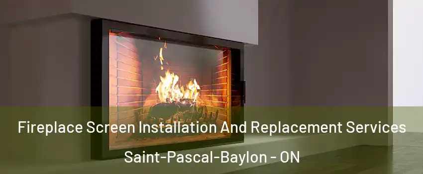 Fireplace Screen Installation And Replacement Services Saint-Pascal-Baylon - ON
