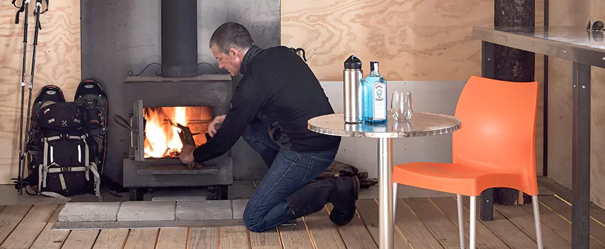 Open Hearth Wood Fireplace Installation in Bourget, ON