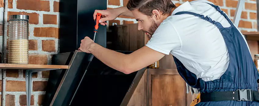 Old Rusted Metal Fireplace Repair And Replacement in Bourget, ON